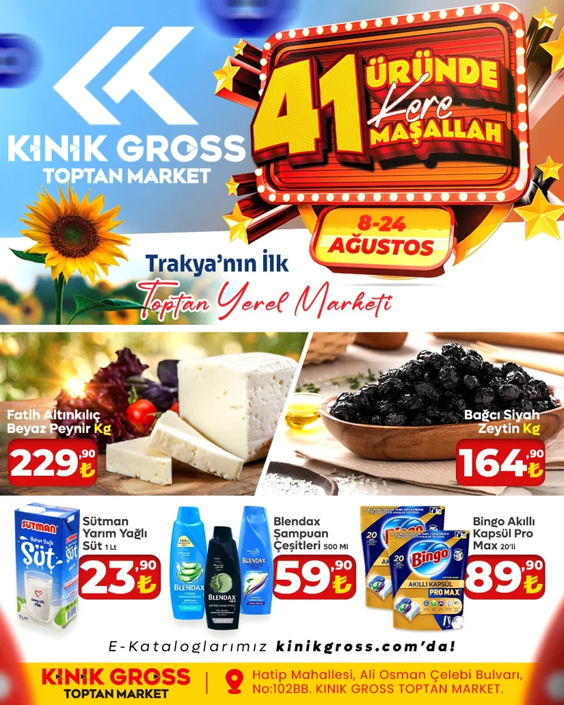 Kınık Gross Toptan Market 8 - 24 Ağustos 2025 Katalog